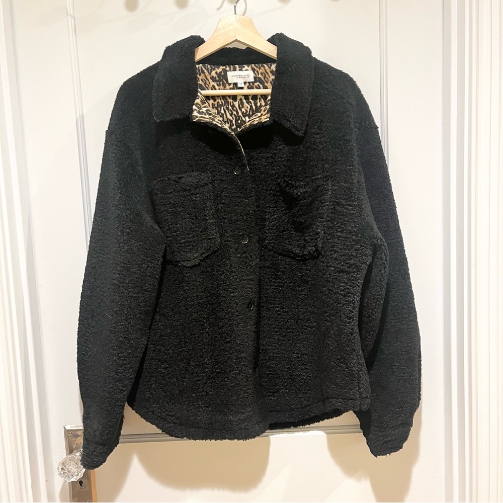 Sincerely Jules x Bandier Aspen Sherpa Black Leopard M - Picture 4 of 10